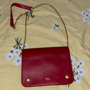 Mulberry red crossbody bag